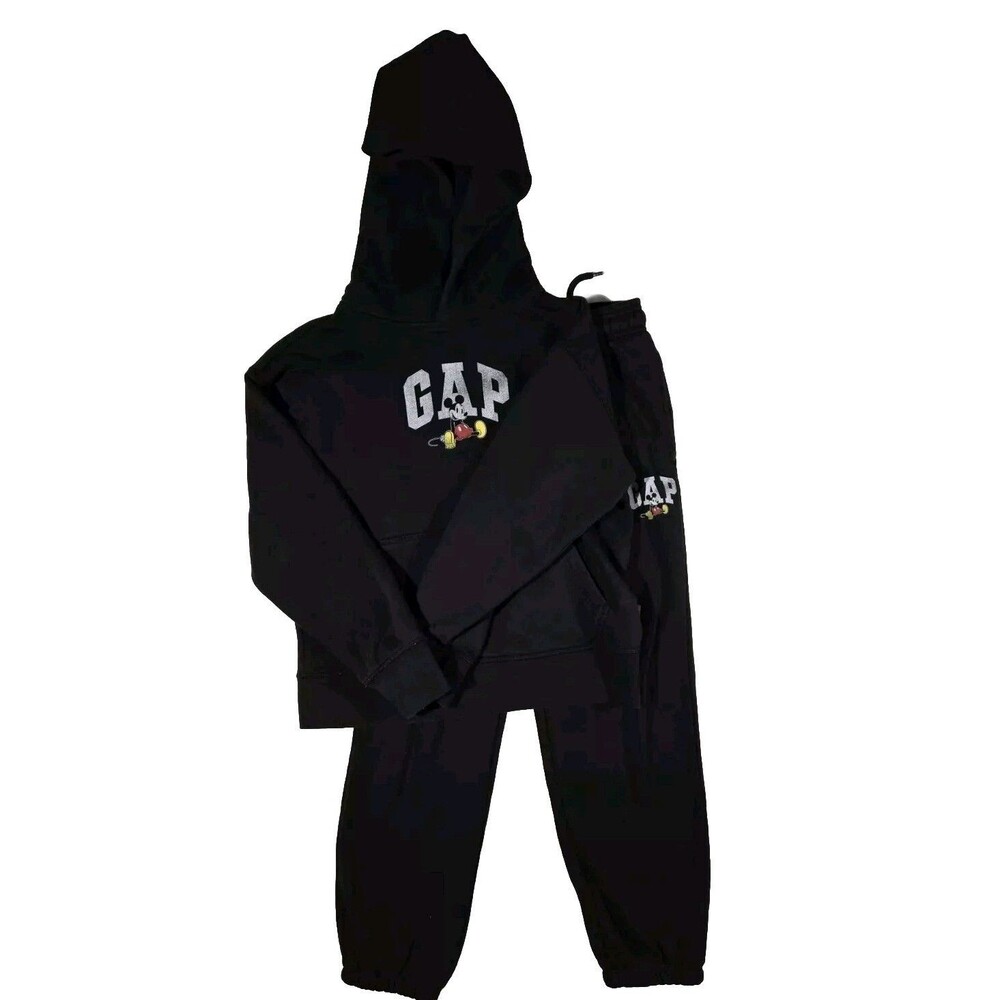 Gap Disney Mickey Mouse Sweat Suit Boys Medium Black